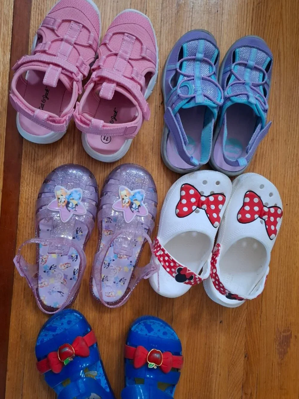 Size 11 Toddler Five Pairs of Sandals Shoes